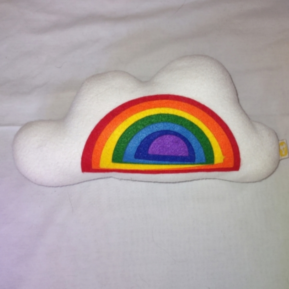 Rainbow Cloud Pillow Home Decor Decoration Vibrant Casual Everyday Party Themed